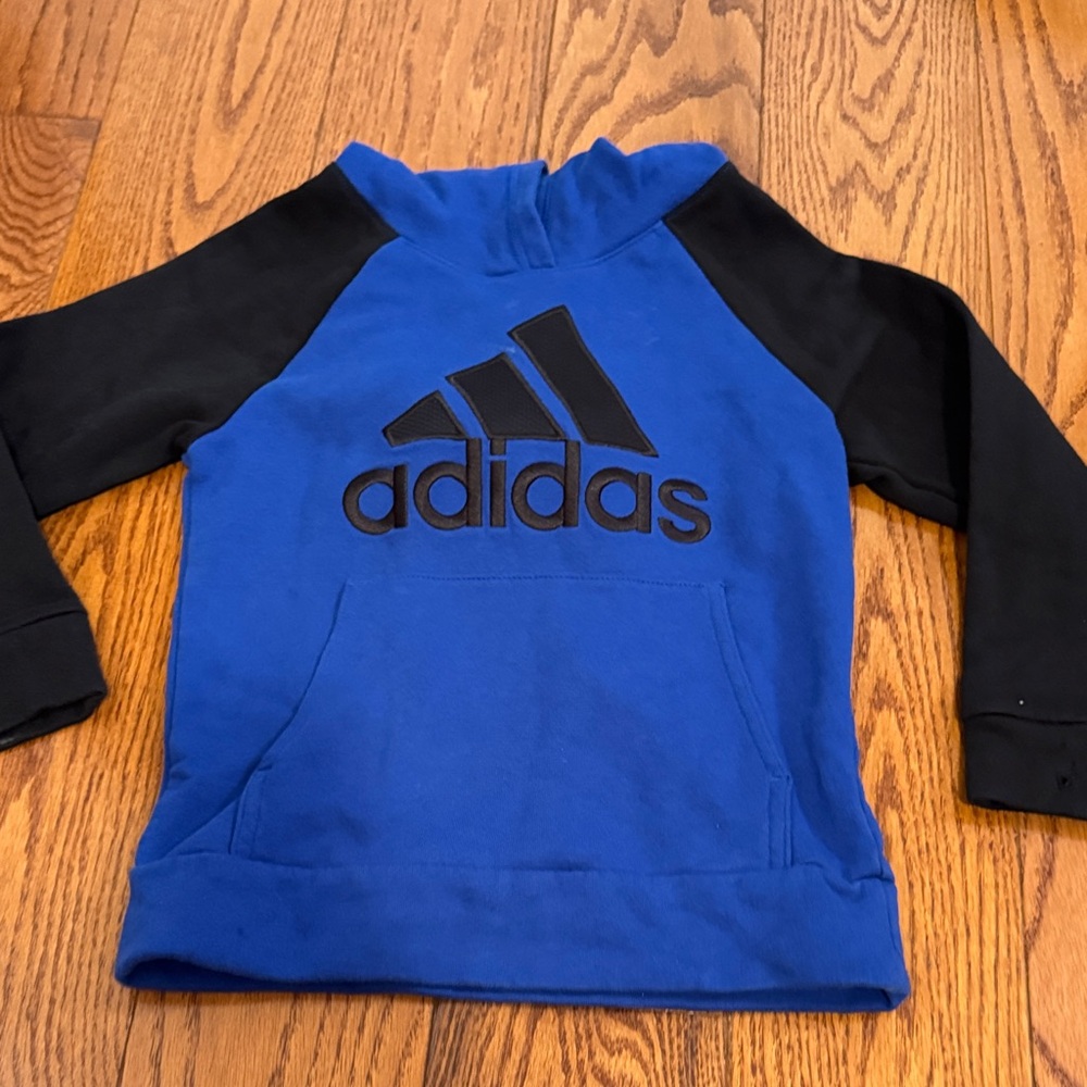 Adidas Kids Royal Blue and Black Hoodie